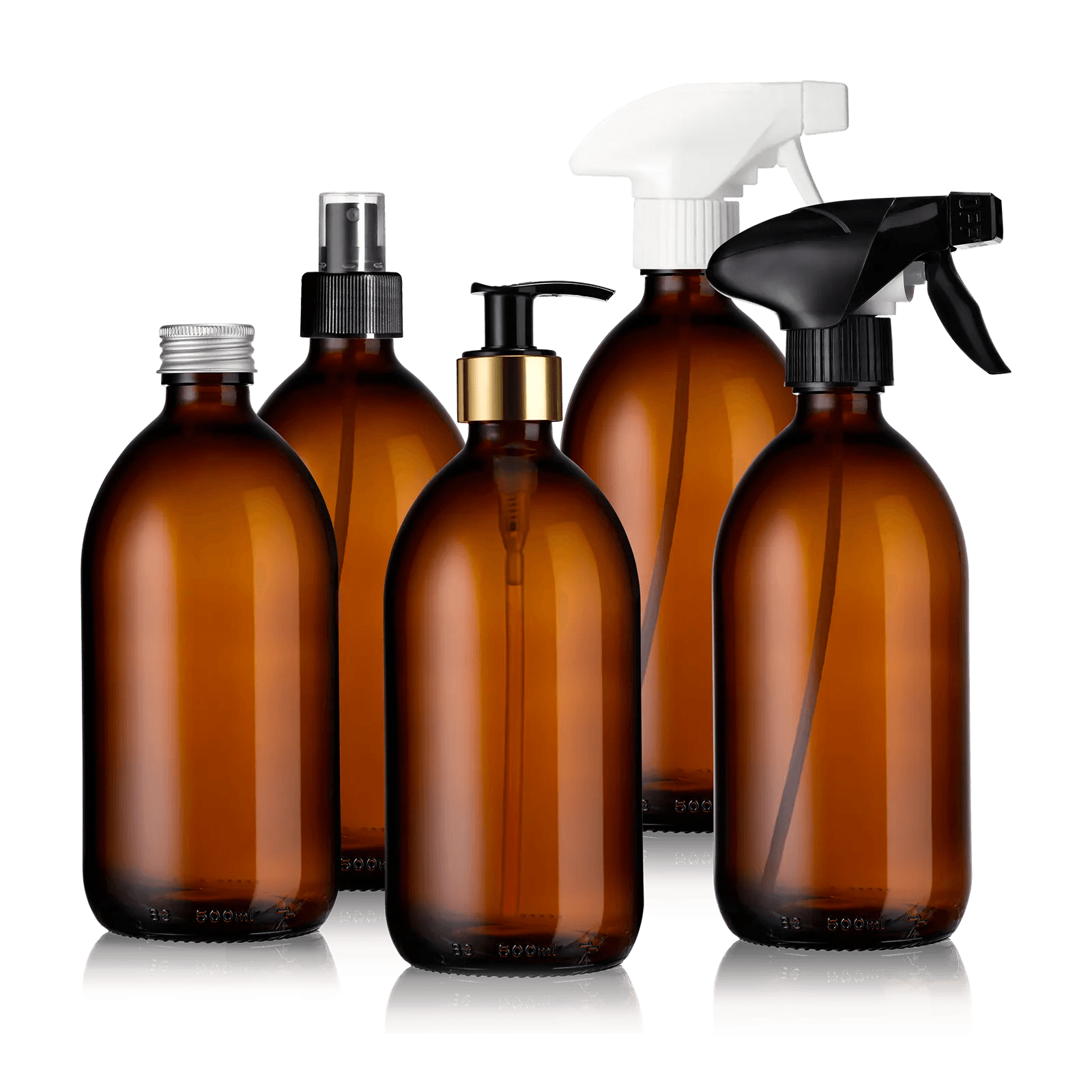 Lot De 3 Flacons Vaporisateurs Vides En Verre Ambré 100ml - Forme Gourde - Pour Parfum, Eau Florale, Tonique - Tête De Spray Fine