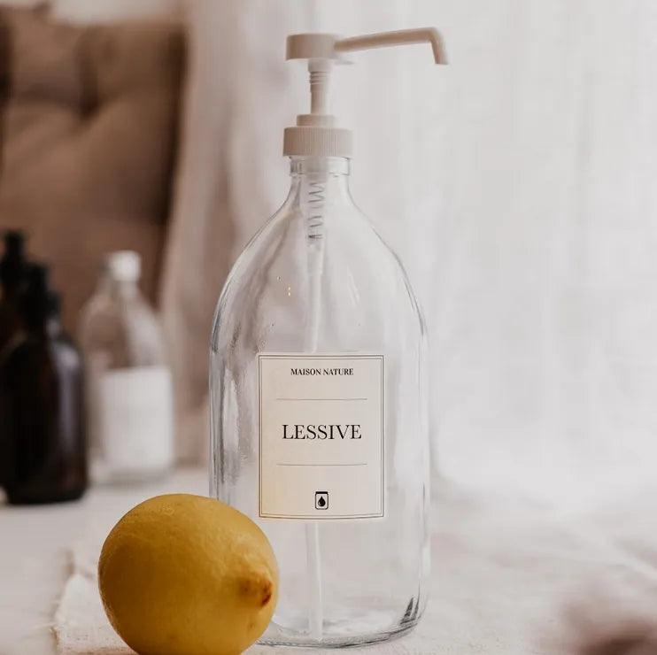 Burette distributeur de savon à bec long rechargeable