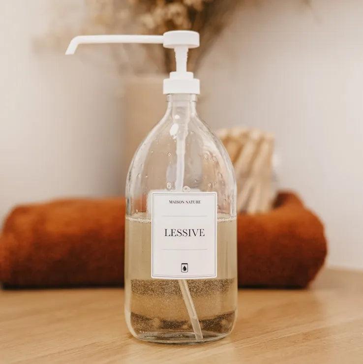 Burette distributeur de savon à bec long rechargeable