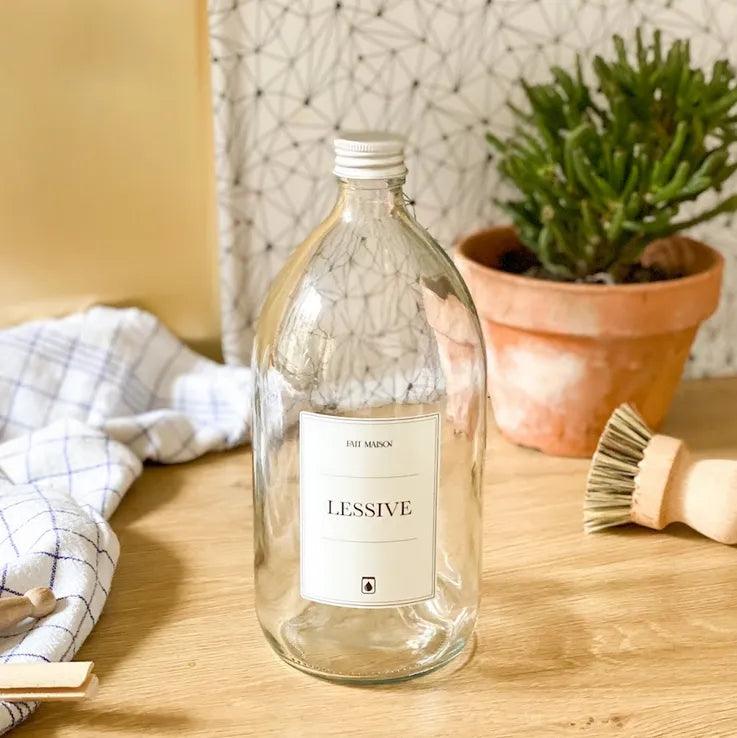 Burette flacon en verre transparent