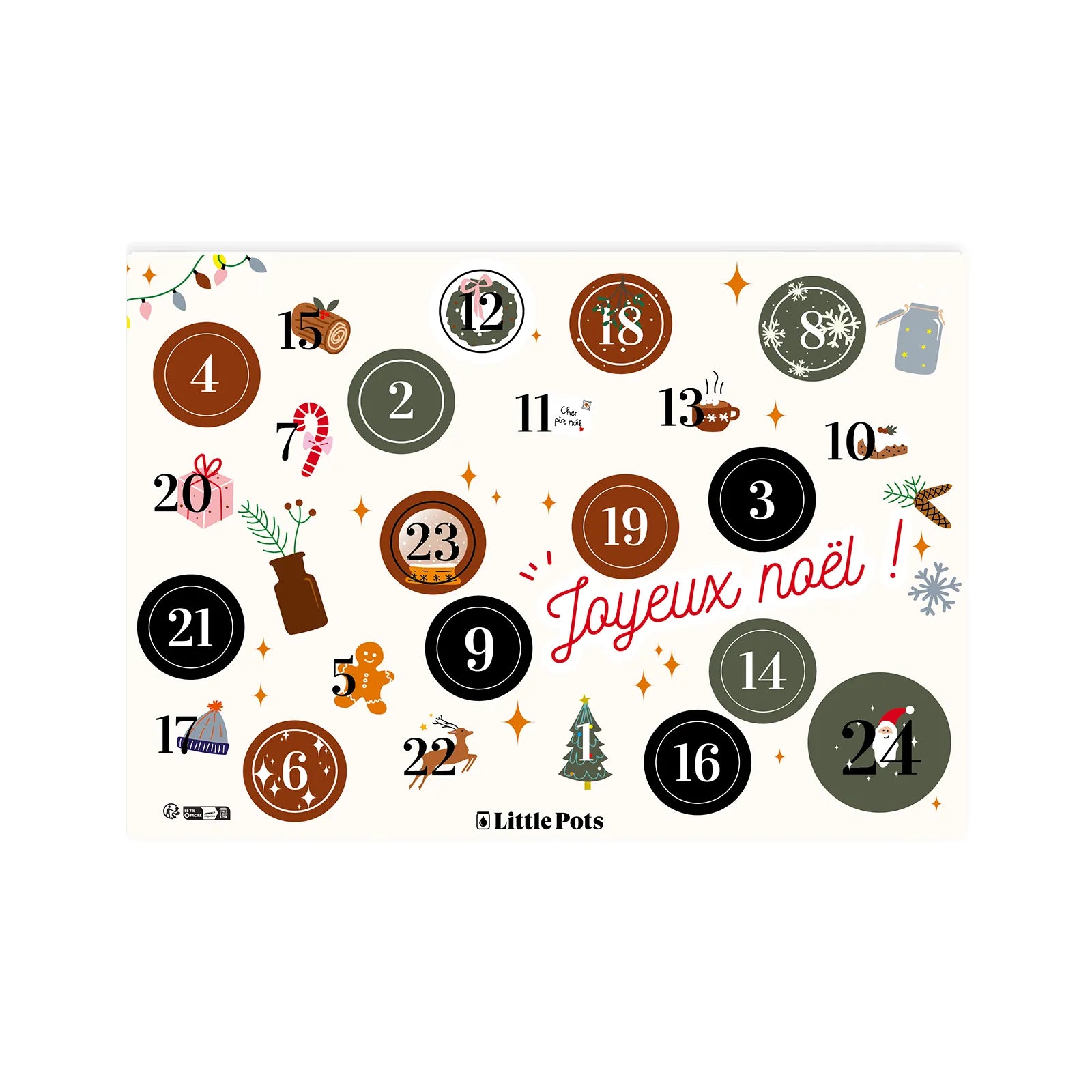 Etiquettes Calendrier de l'Avent DIY - 24 jours merveilleux