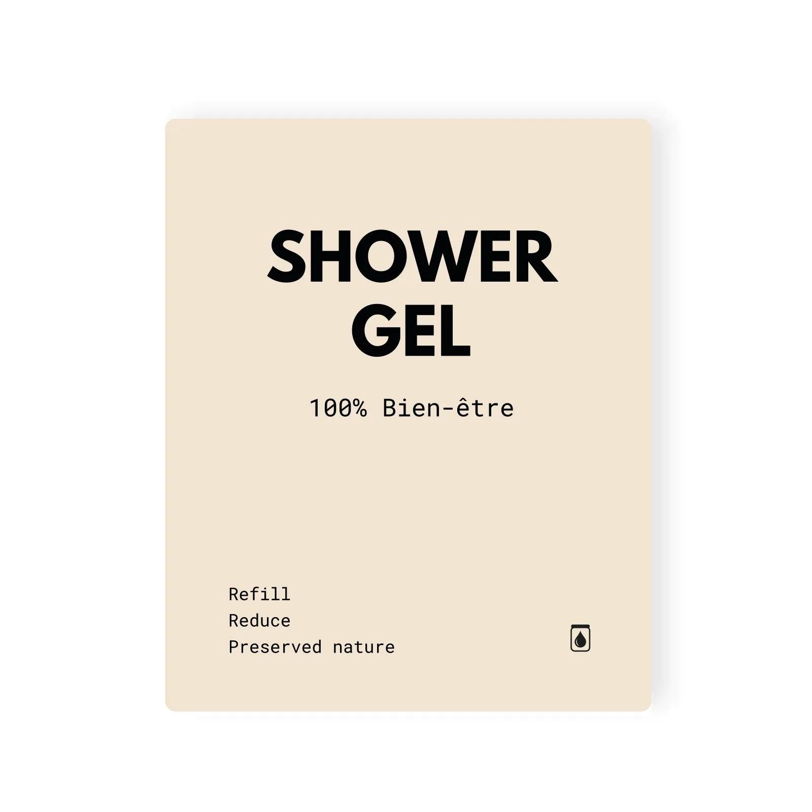 Étiquette SHOWER GEL waterproof Beige Refill