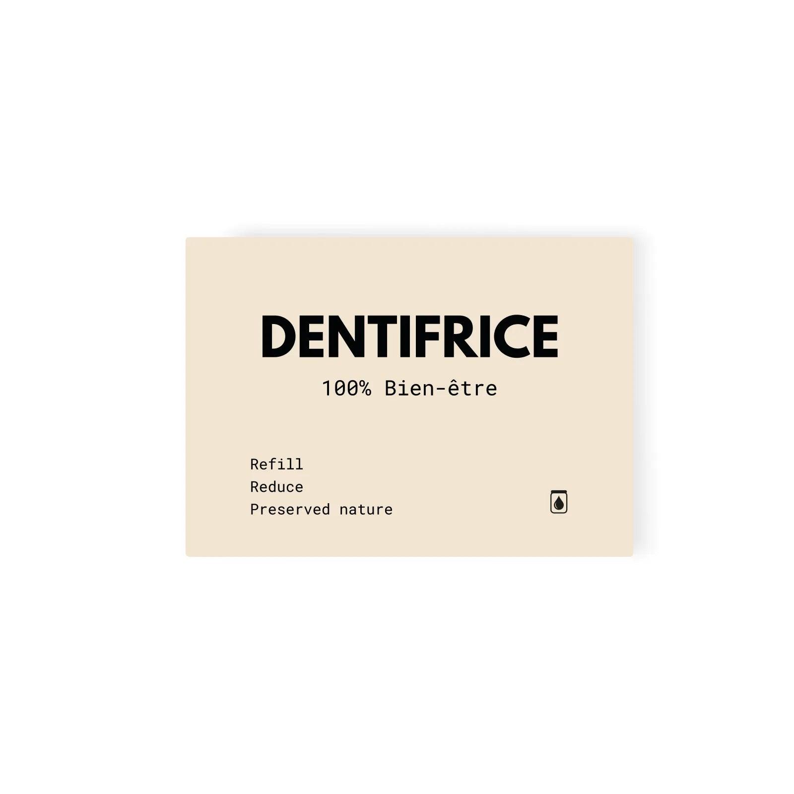 Étiquette DENTIFRICE waterproof Beige Refill
