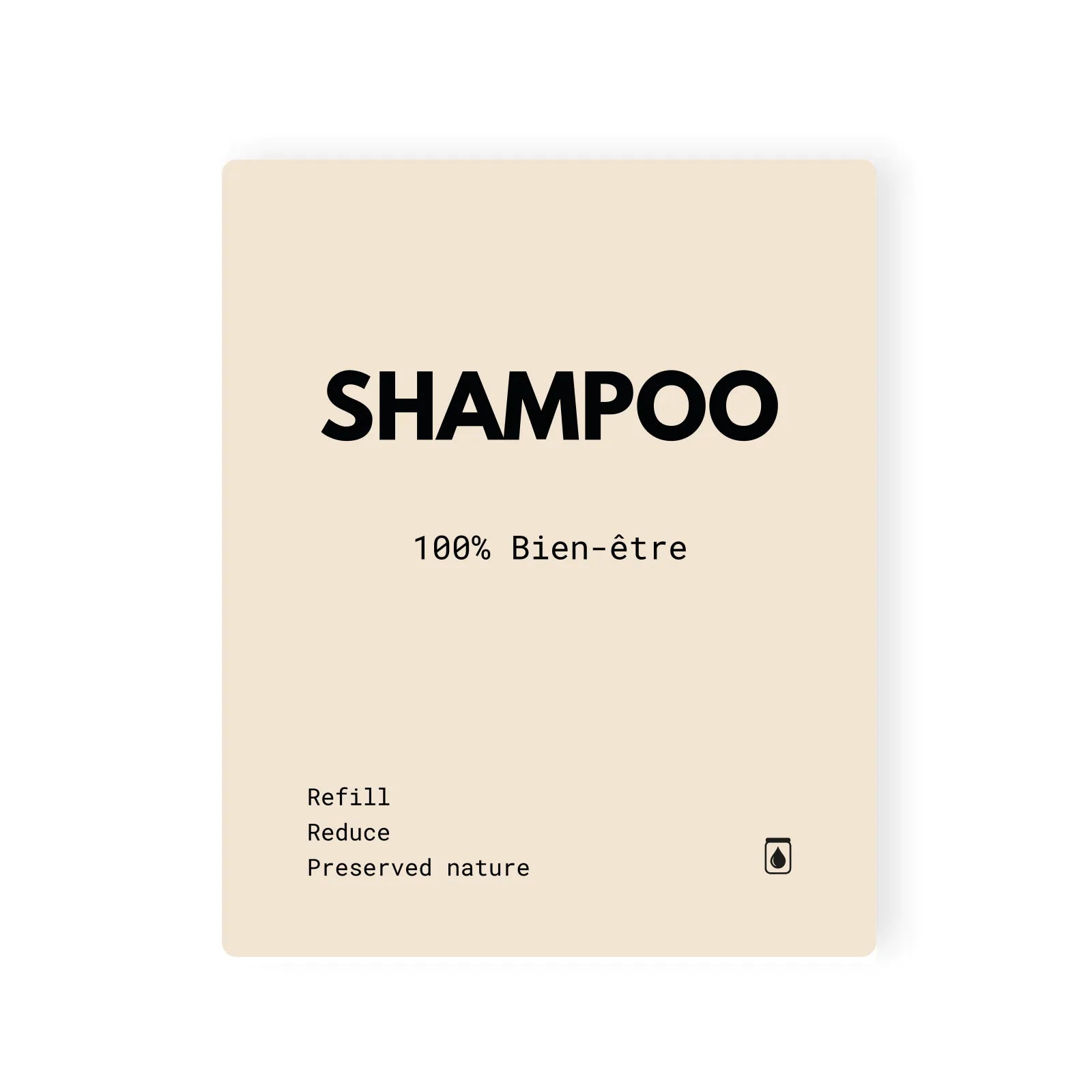 Étiquette SHAMPOO waterproof Beige Refill