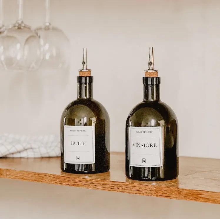 Étiquettes Waterproof "Huile et Vinaigre"