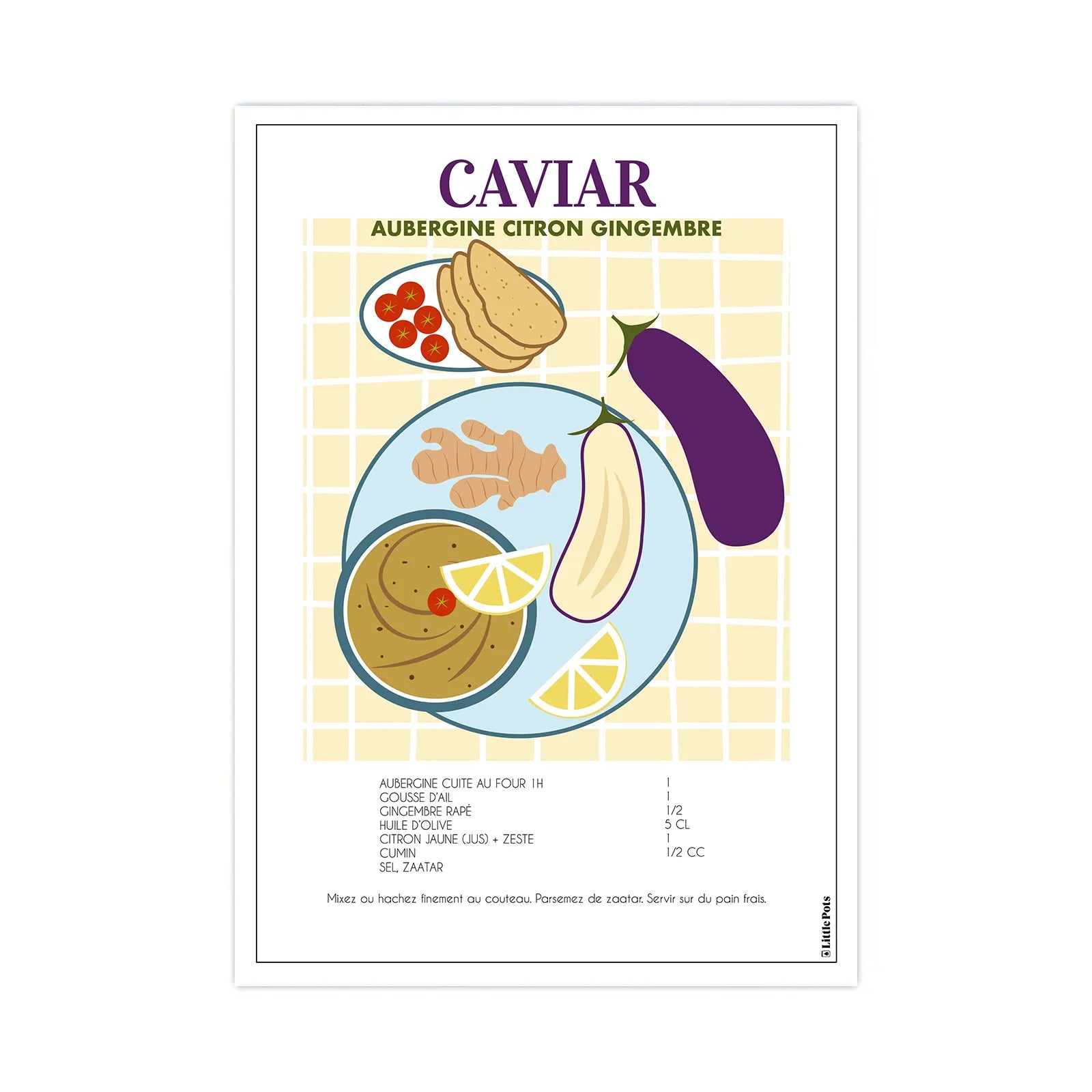 Affiche RECETTES ILLUSTRÉES - Collection Tartinables Apéritif