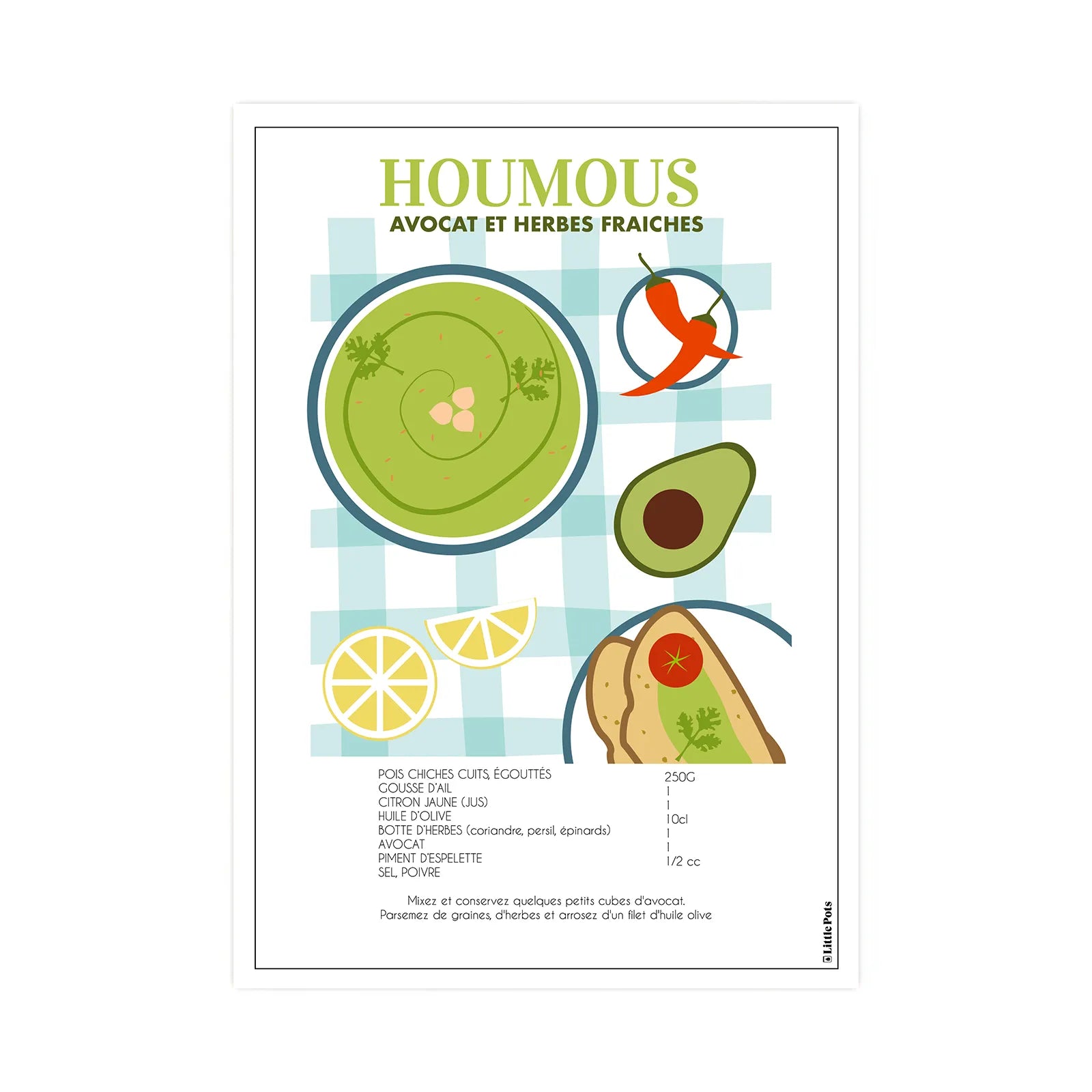 Affiche RECETTES ILLUSTRÉES - Collection Tartinables Apéritif