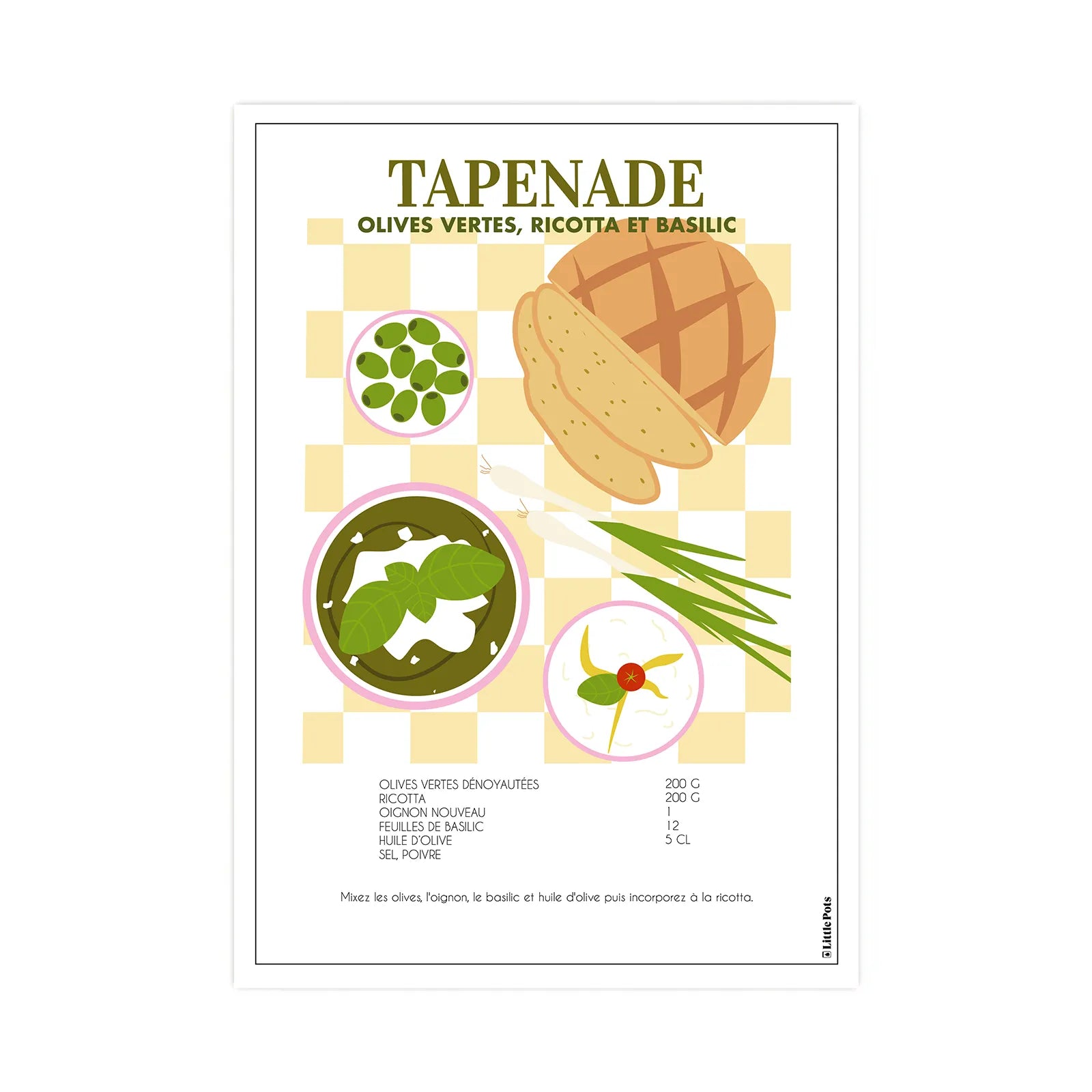 Affiche RECETTES ILLUSTRÉES - Collection Tartinables Apéritif