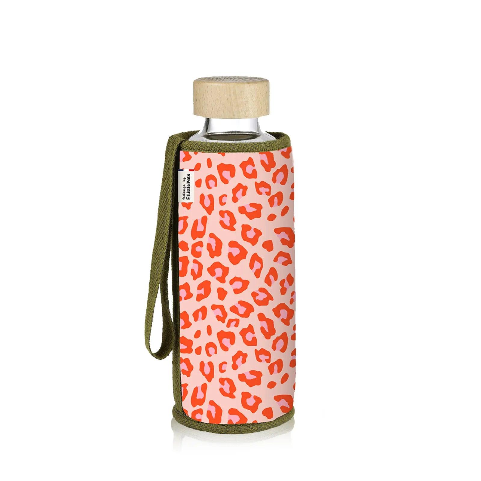 Chopette gourde en verre garantie à vie avec housse motif léopard