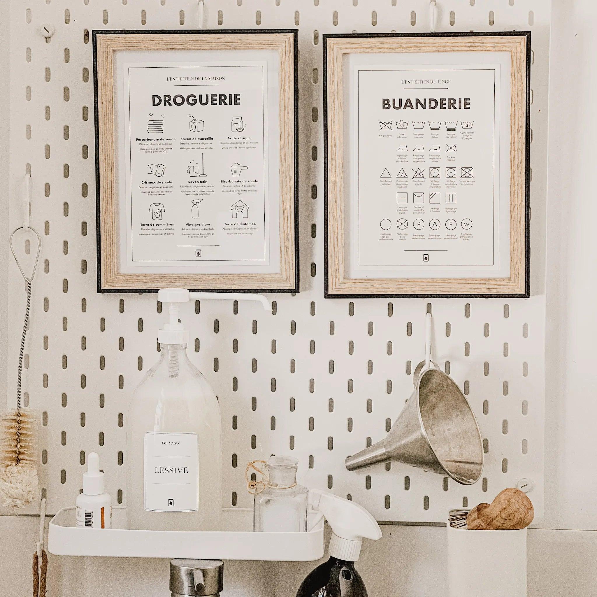 Affiche DROGUERIE- Guide des produits ménagers