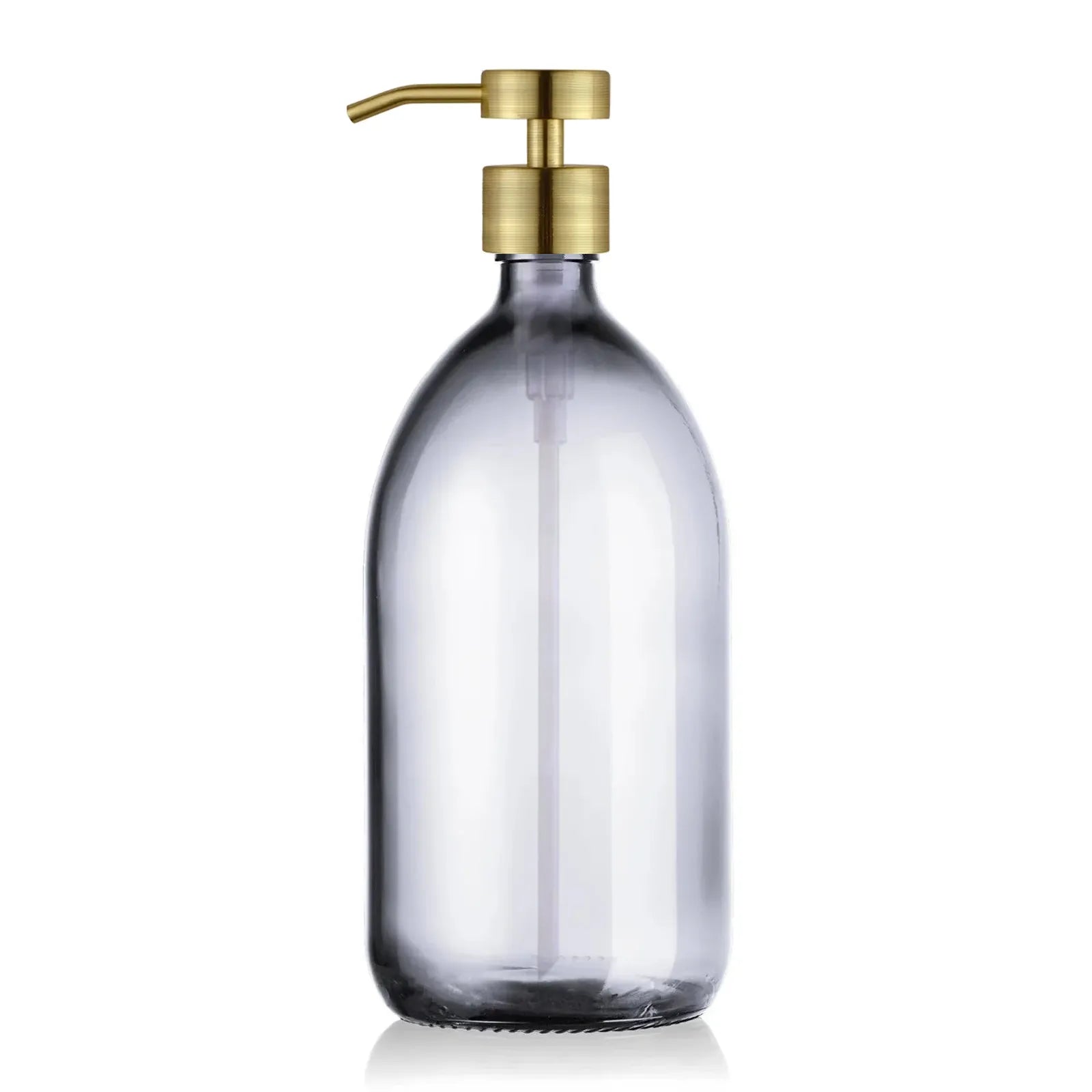 Distributeur de savon en verre transparent de 1L avec pompe doseuse bronze