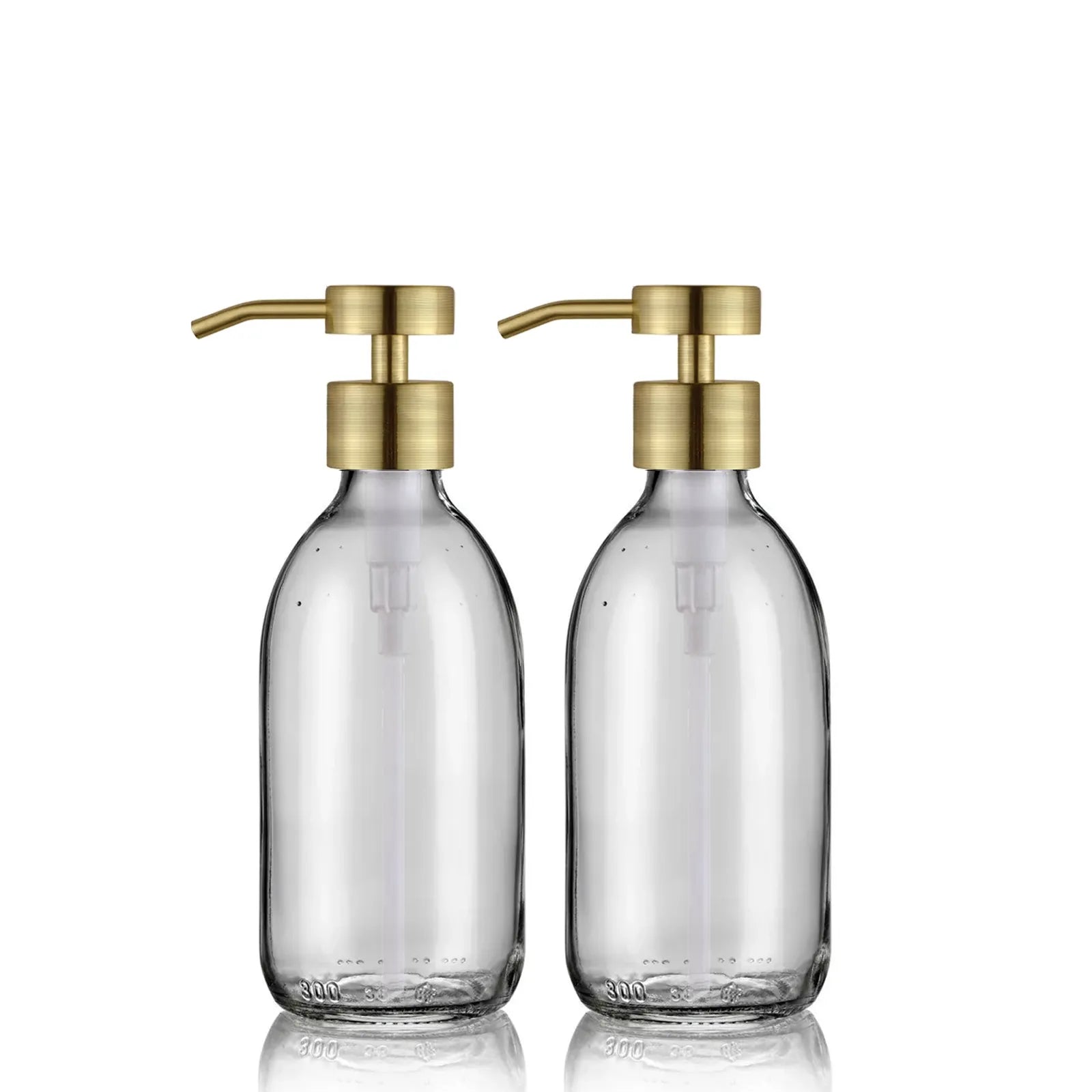 Duo de distributeur de savon 300ml avec pompe design bronze