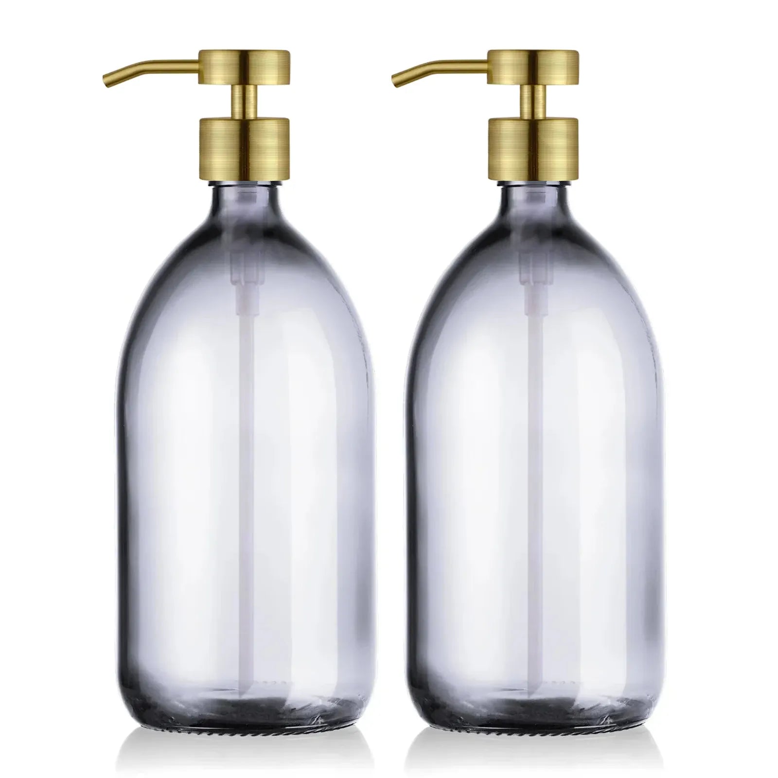 Duo de distributeur de savon 1l avec pompe design bronze