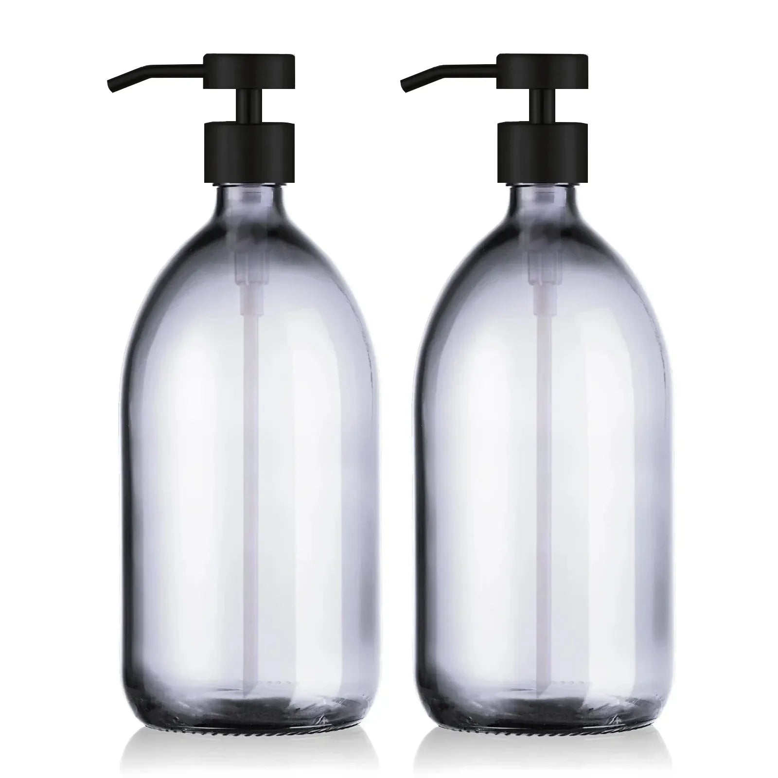 Duo de distributeur de savon 1l avec pompe design noir mat