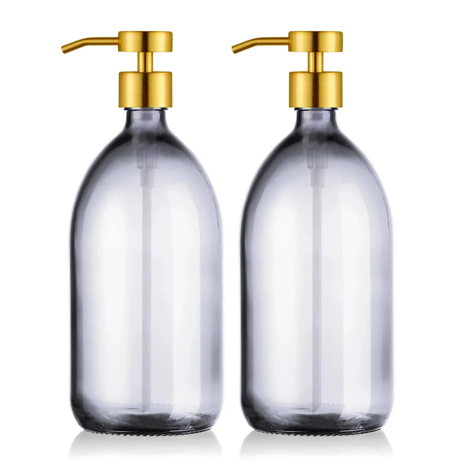 Duo de distributeur de savon 1l avec pompe design doré