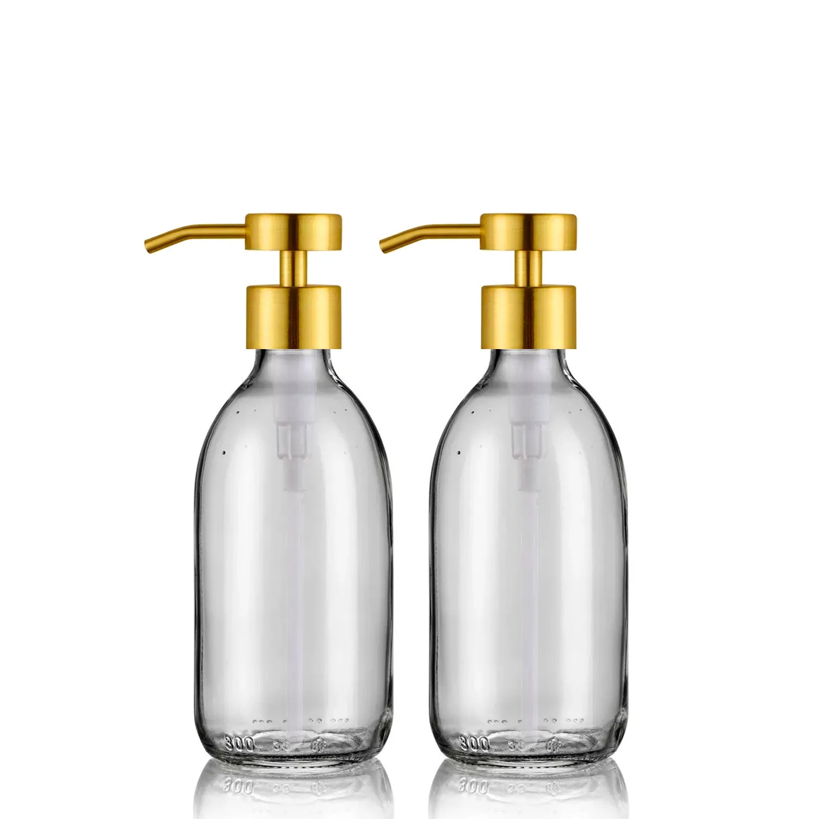 Duo de distributeur de savon 500ml avec pompe design doré