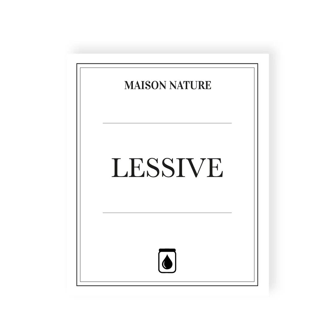 Étiquette LESSIVE waterproof