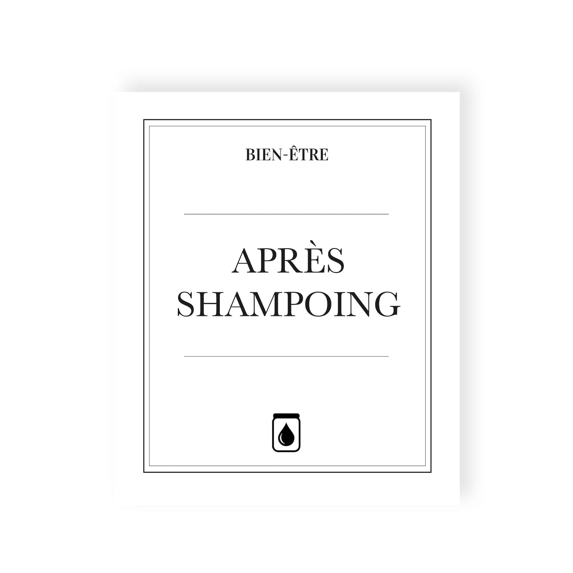 Étiquette APRES-SHAMPOING waterproof