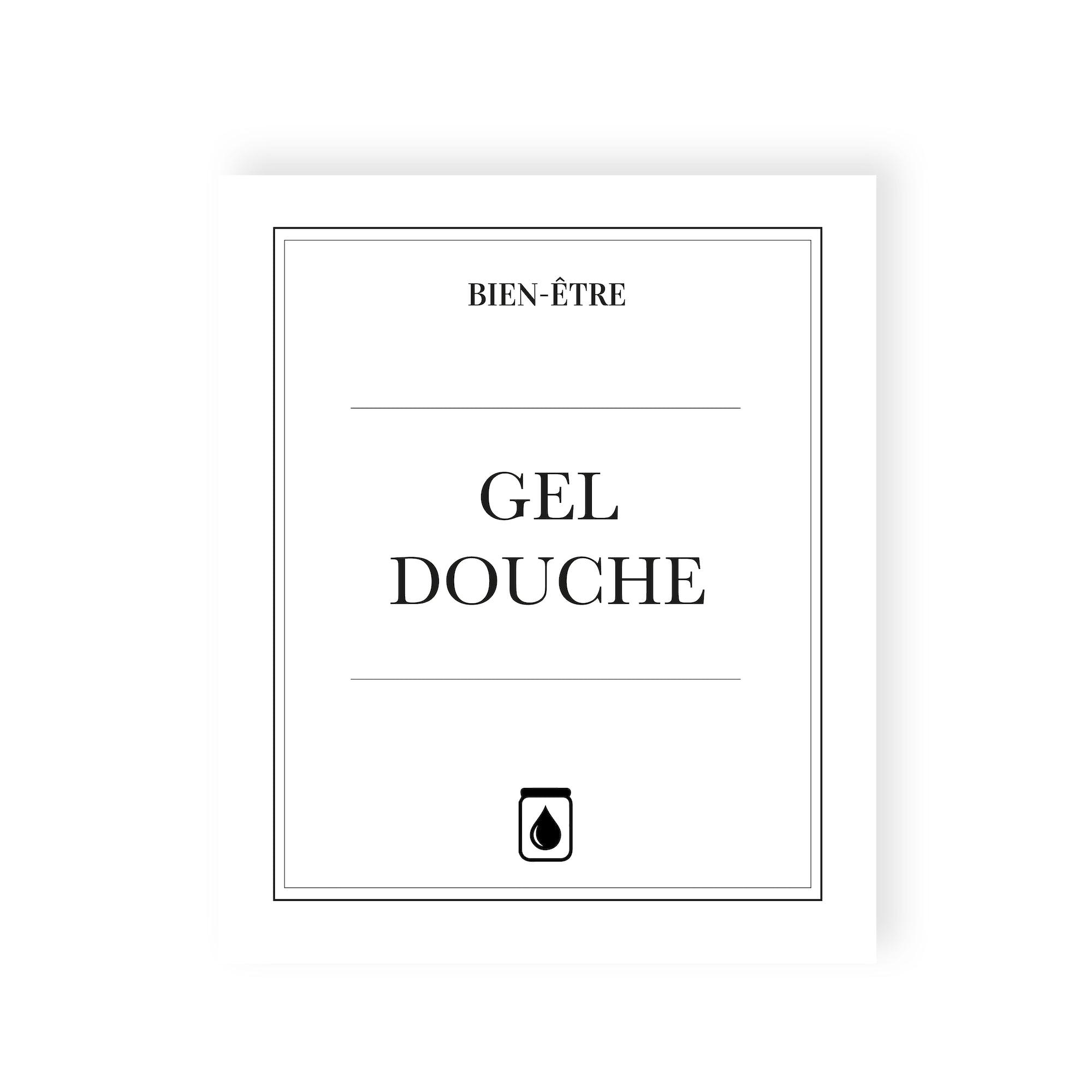 Étiquette GEL DOUCHE waterproof