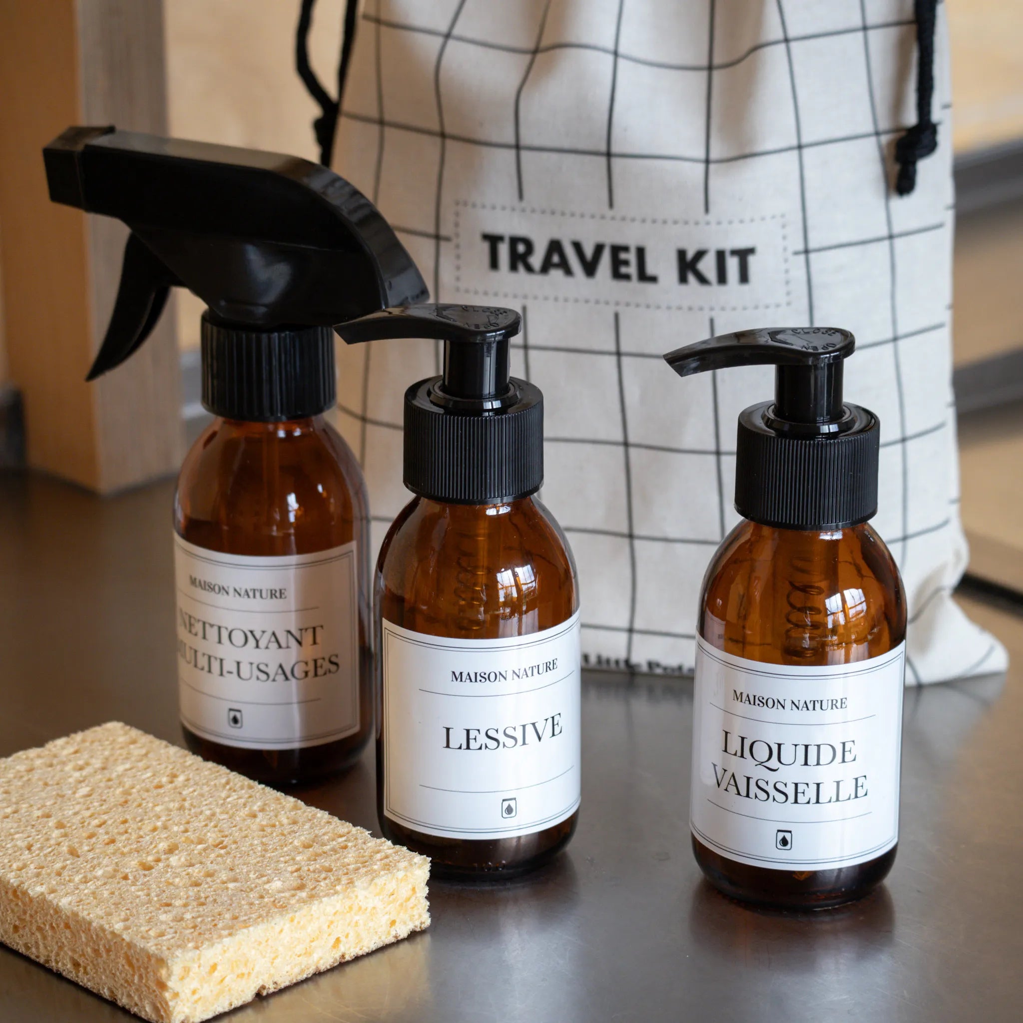 Pack Set de voyage Ménage - Flacons rechargeables 100 ml