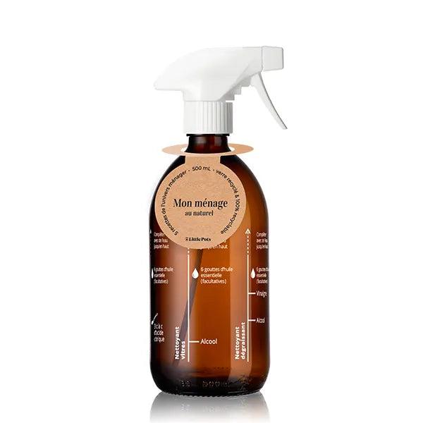 Flacon spray gradué 5 Recettes Ménage au naturel incluses- Burette Recettes