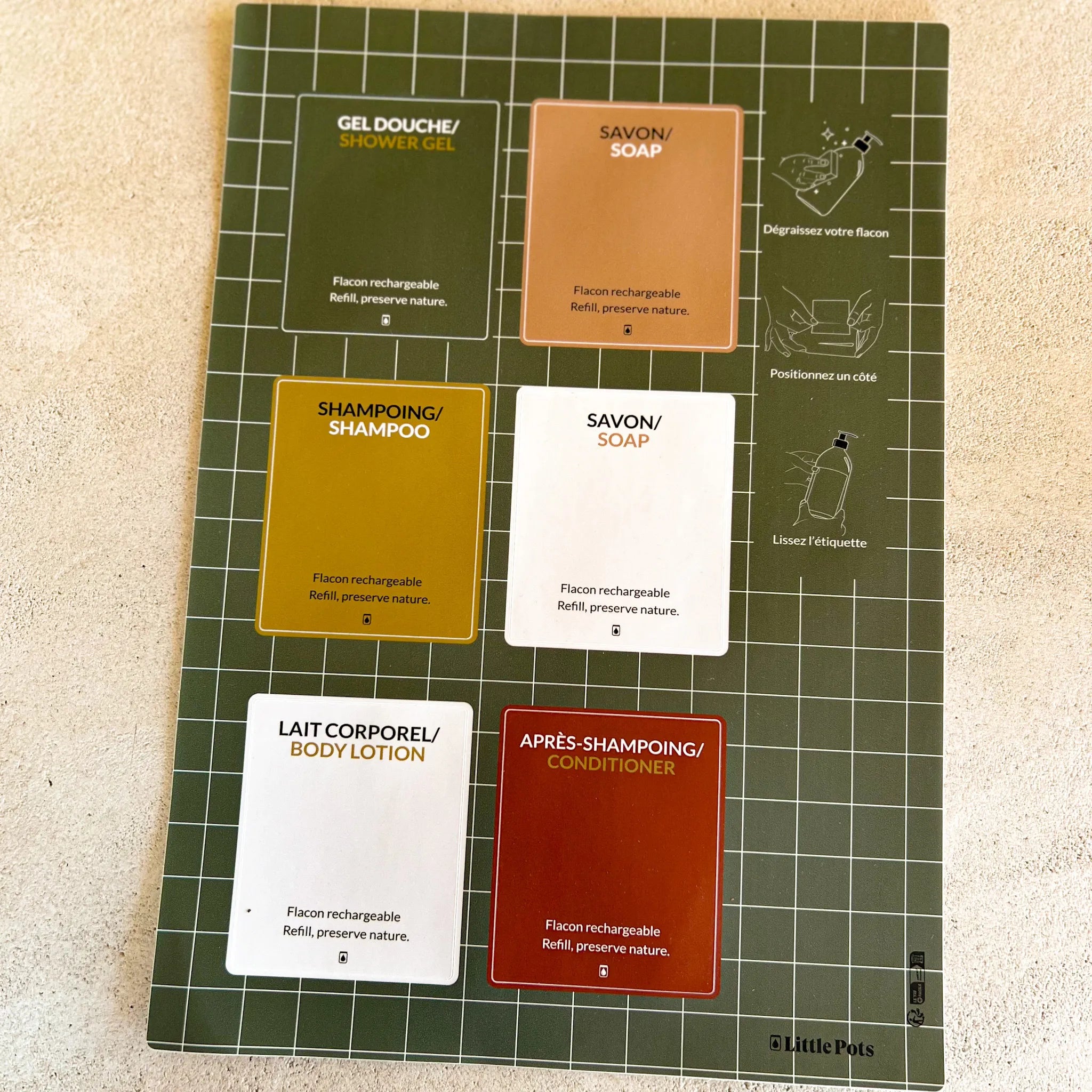 Étiquettes Waterproof "Nuances de bains"