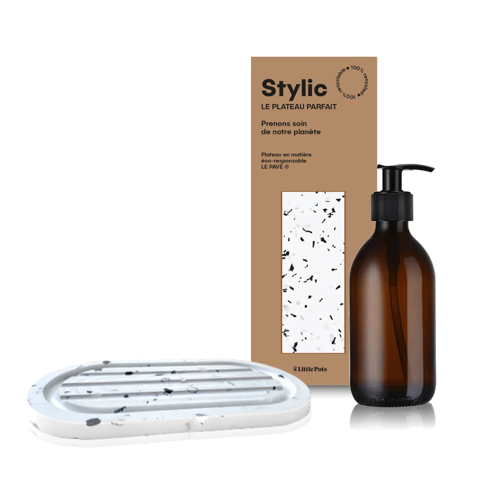 Coffret Stylic Plateau Parfait Blanc Terrazzo