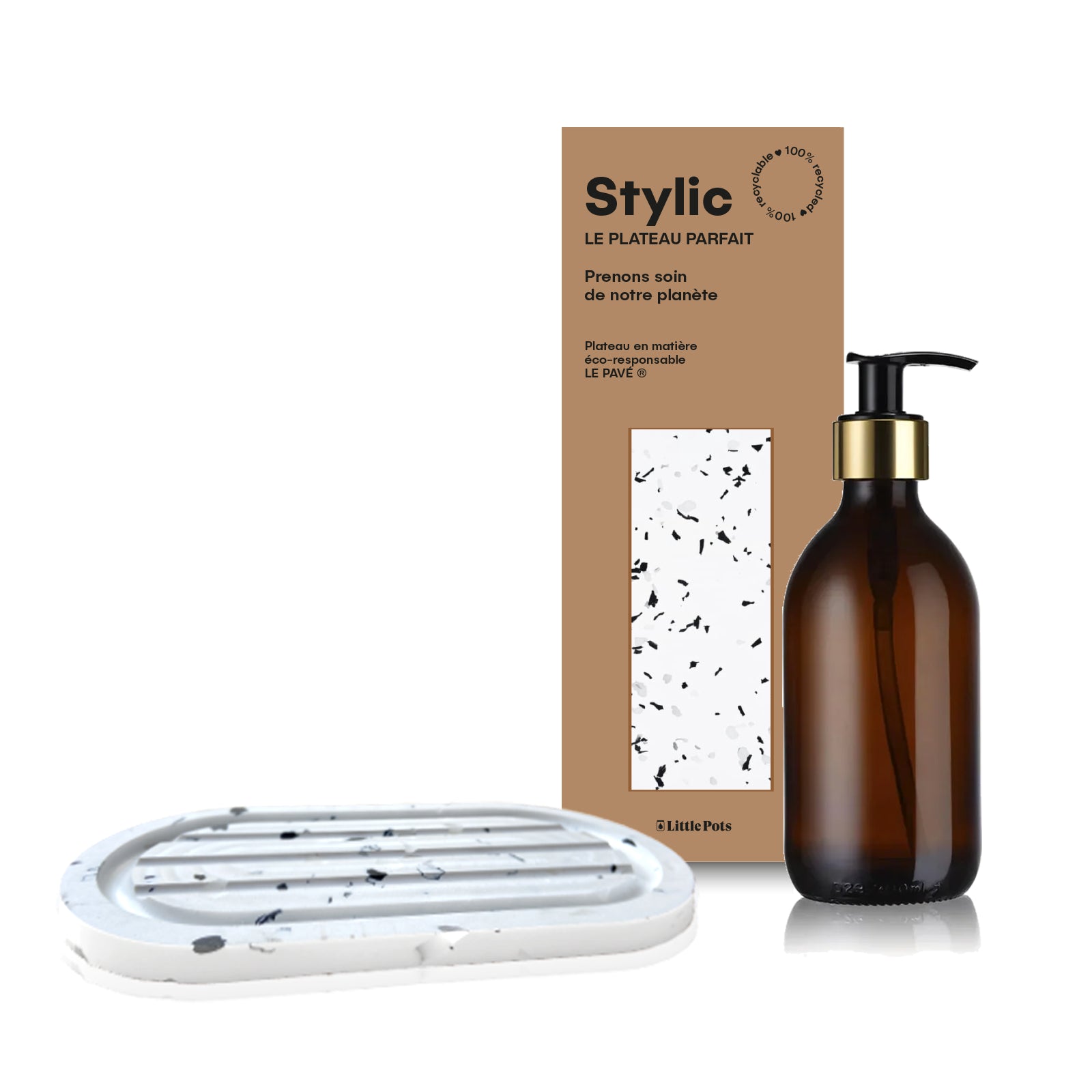 Coffret Stylic Plateau Parfait Blanc Terrazzo