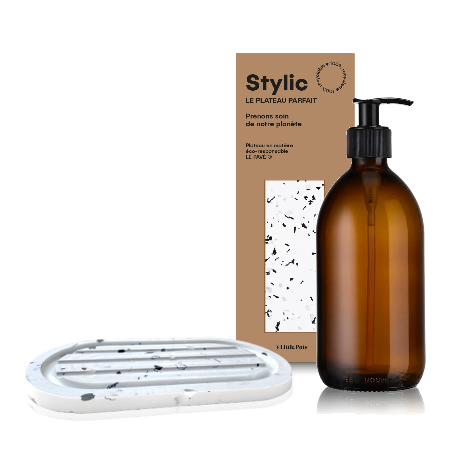 Coffret Stylic Plateau Parfait Blanc Terrazzo