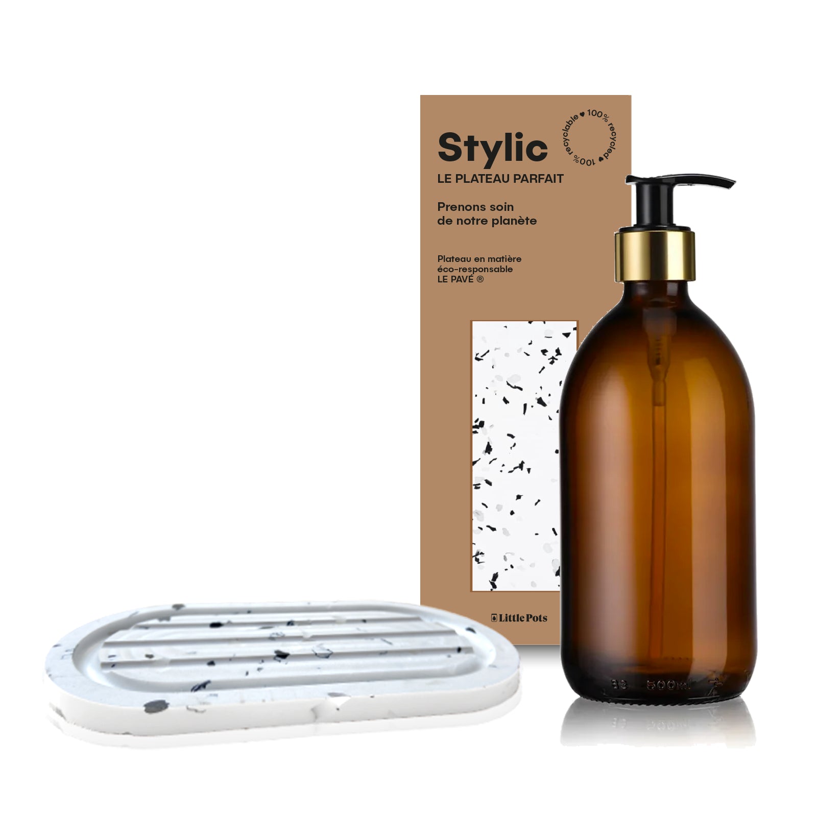 Coffret Stylic Plateau Parfait Blanc Terrazzo