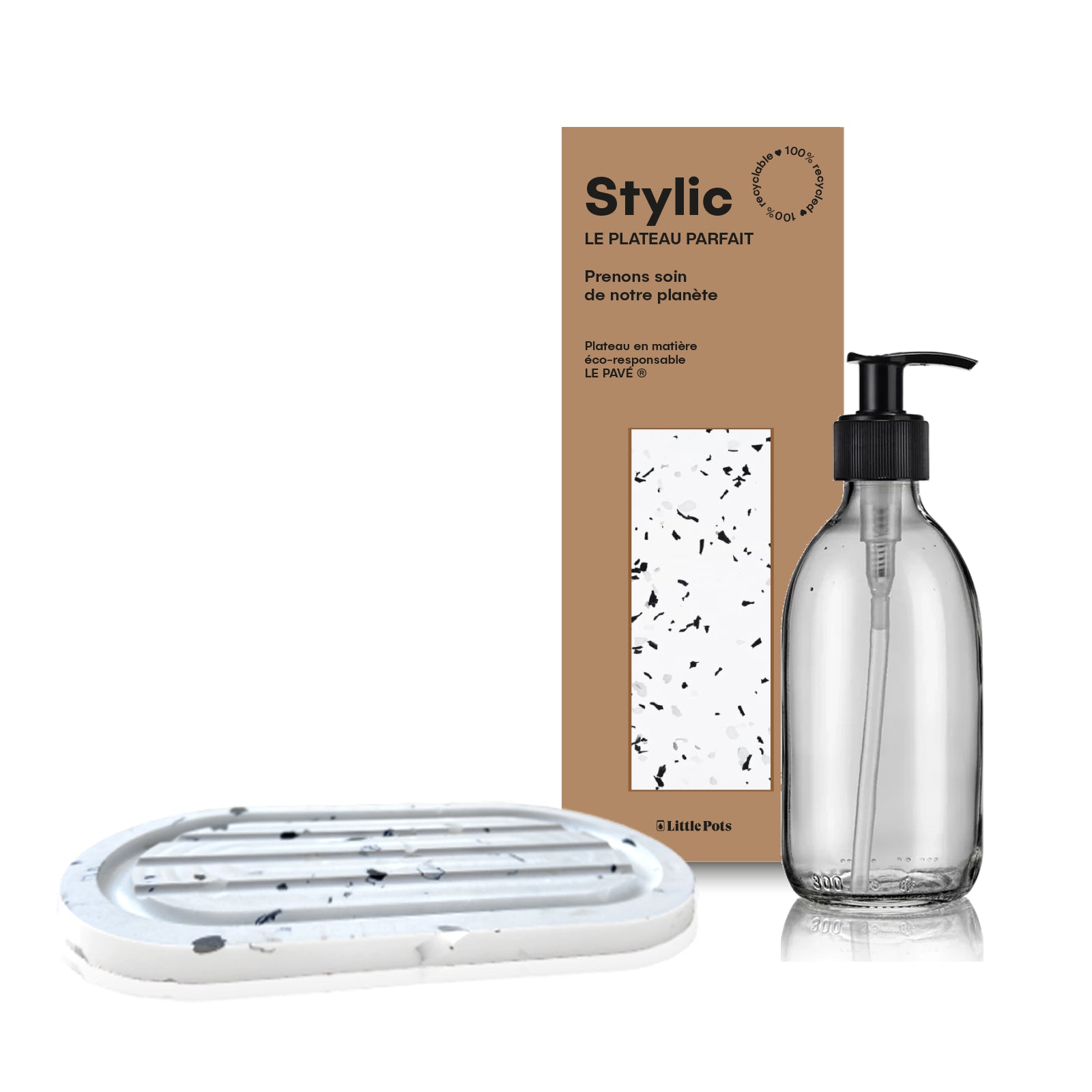 Coffret Stylic Plateau Parfait Blanc Terrazzo