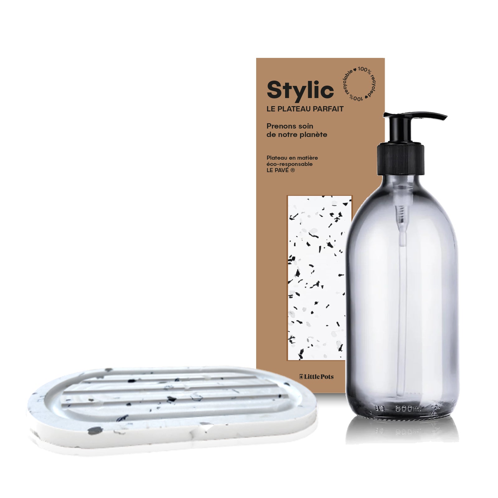 Coffret Stylic Plateau Parfait Blanc Terrazzo