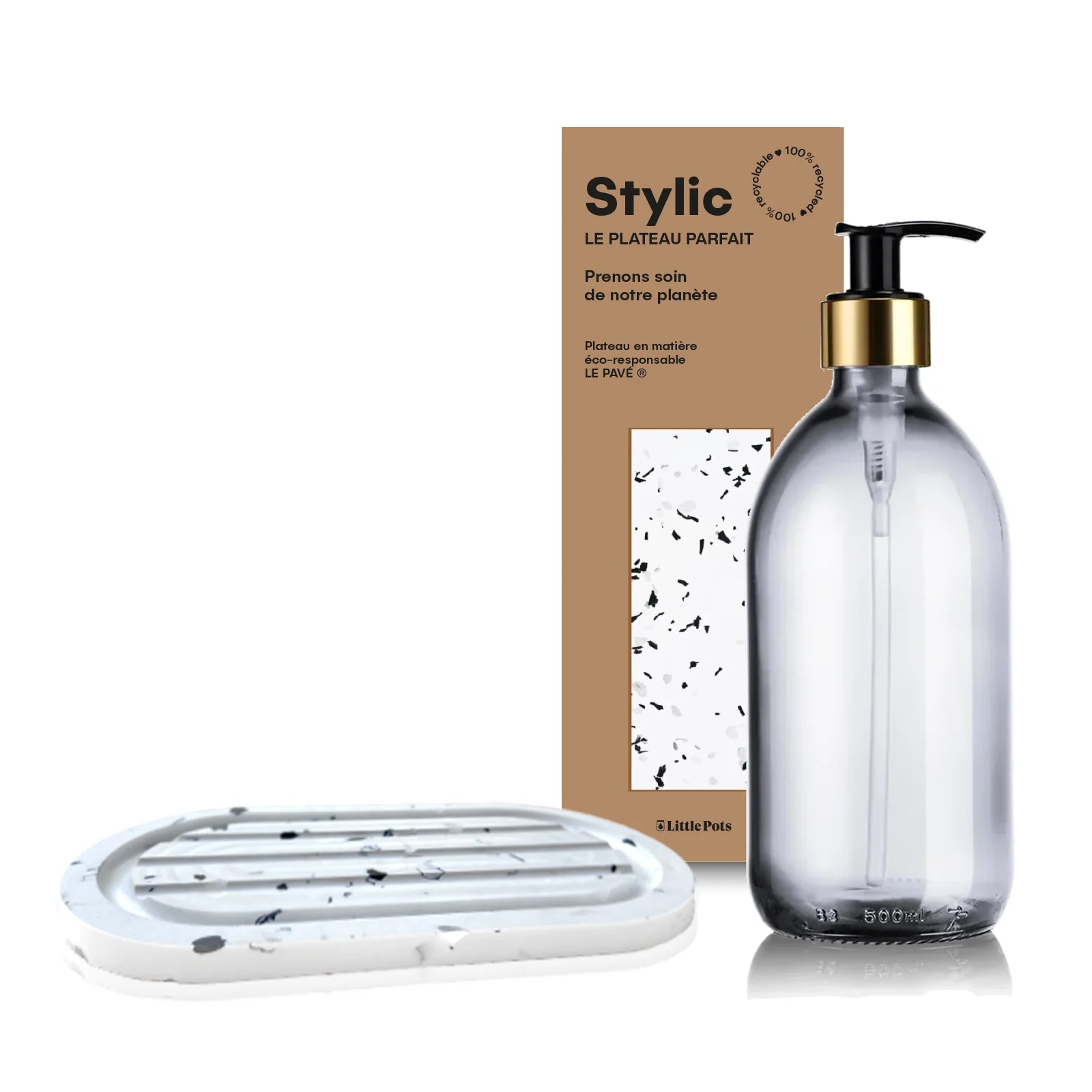 Coffret Stylic Plateau Parfait Blanc Terrazzo