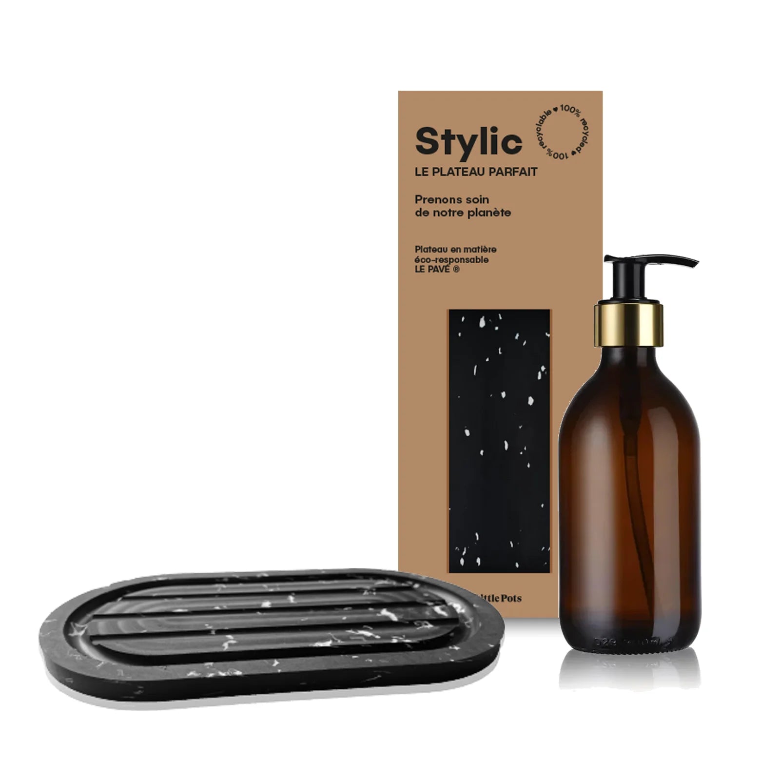 Coffret Stylic Plateau Parfait Noir Terrazzo