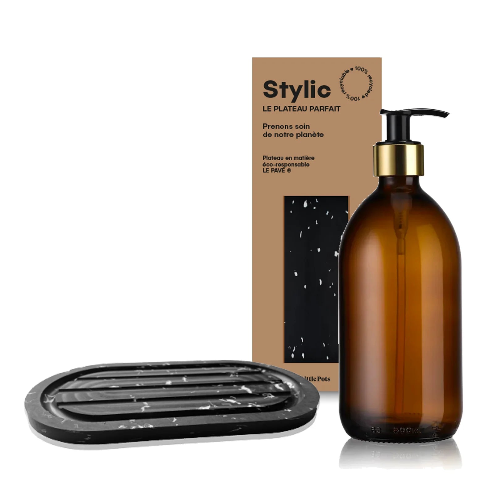 Coffret Stylic Plateau Parfait Noir Terrazzo