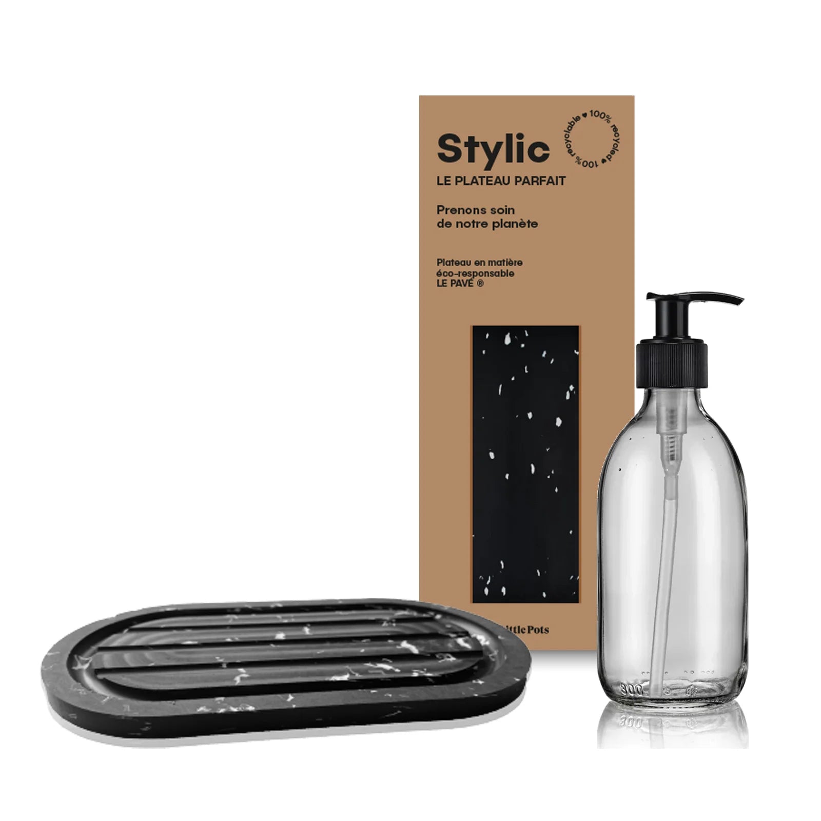 Coffret Stylic Plateau Parfait Noir Terrazzo