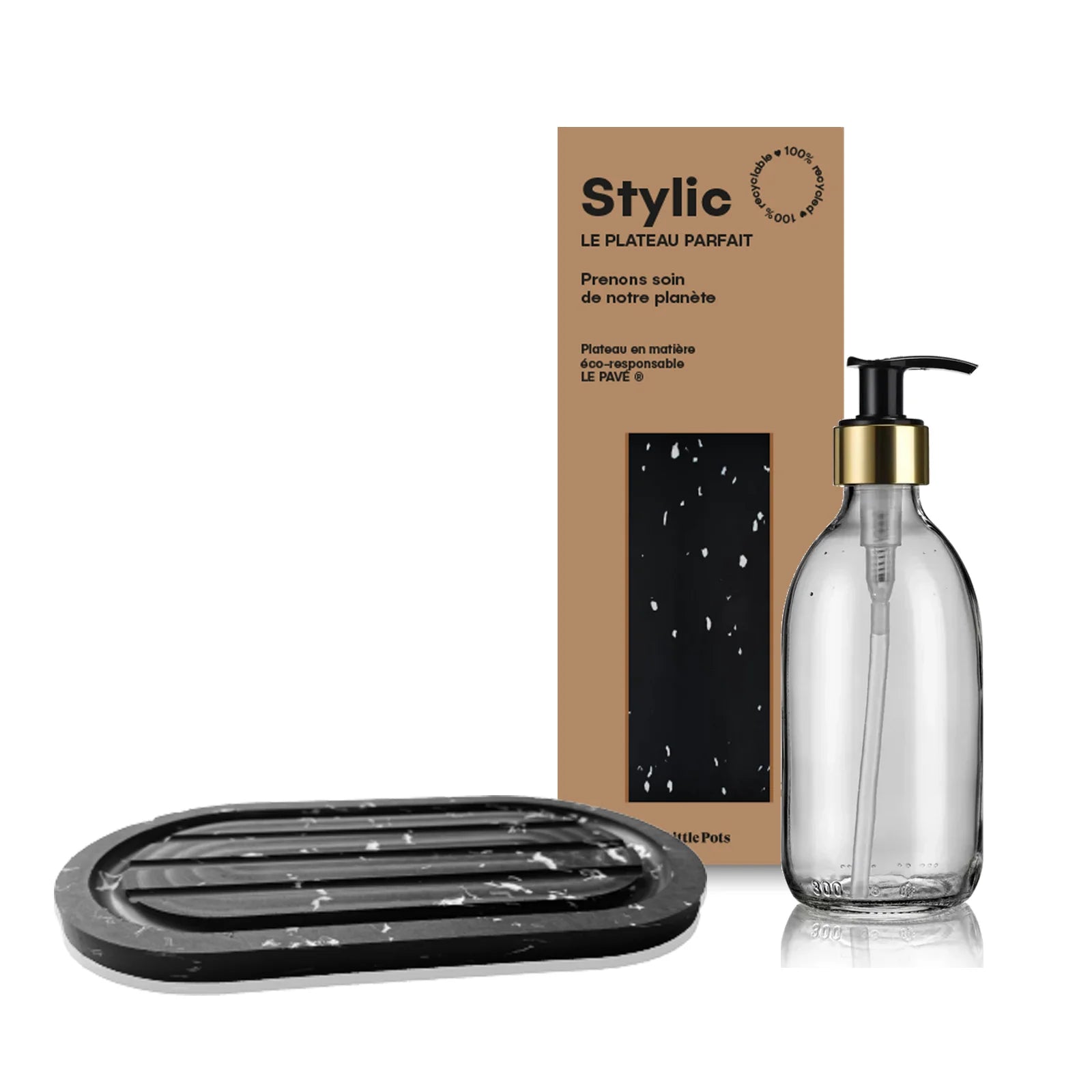 Coffret Stylic Plateau Parfait Noir Terrazzo