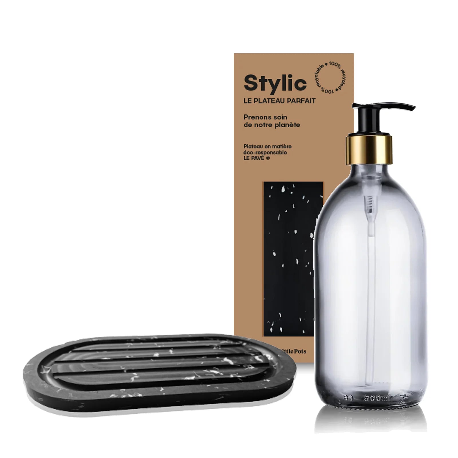 Coffret Stylic Plateau Parfait Noir Terrazzo