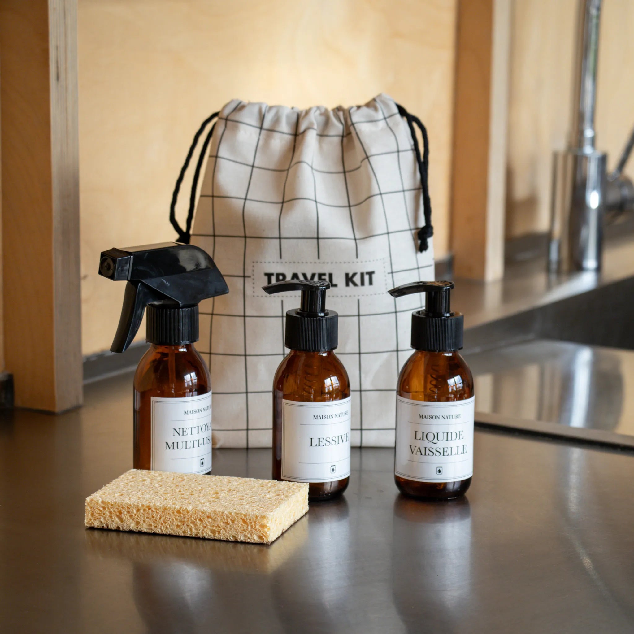 Pack Set de voyage Ménage - Flacons rechargeables 100 ml