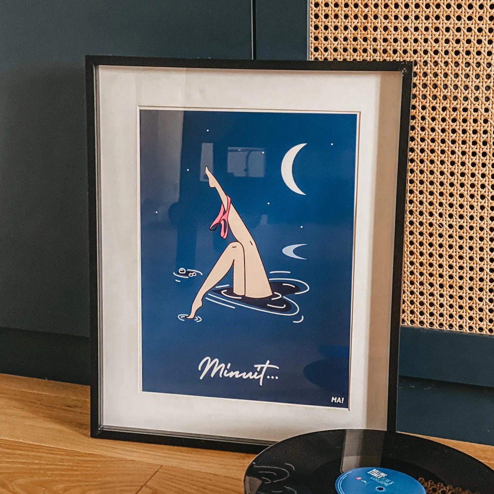 Affiche illustrée minuit