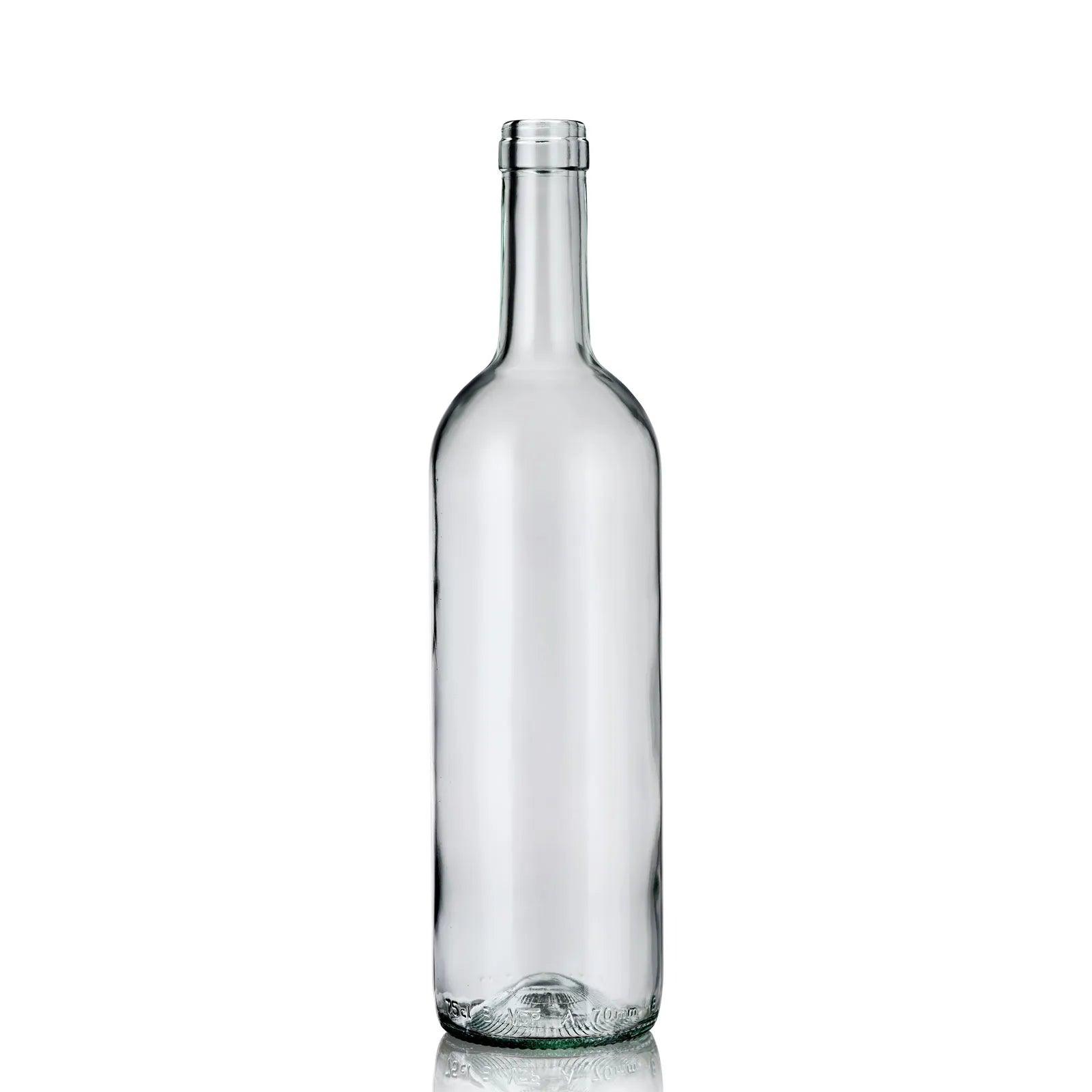 Bouteille de vin vide blanche