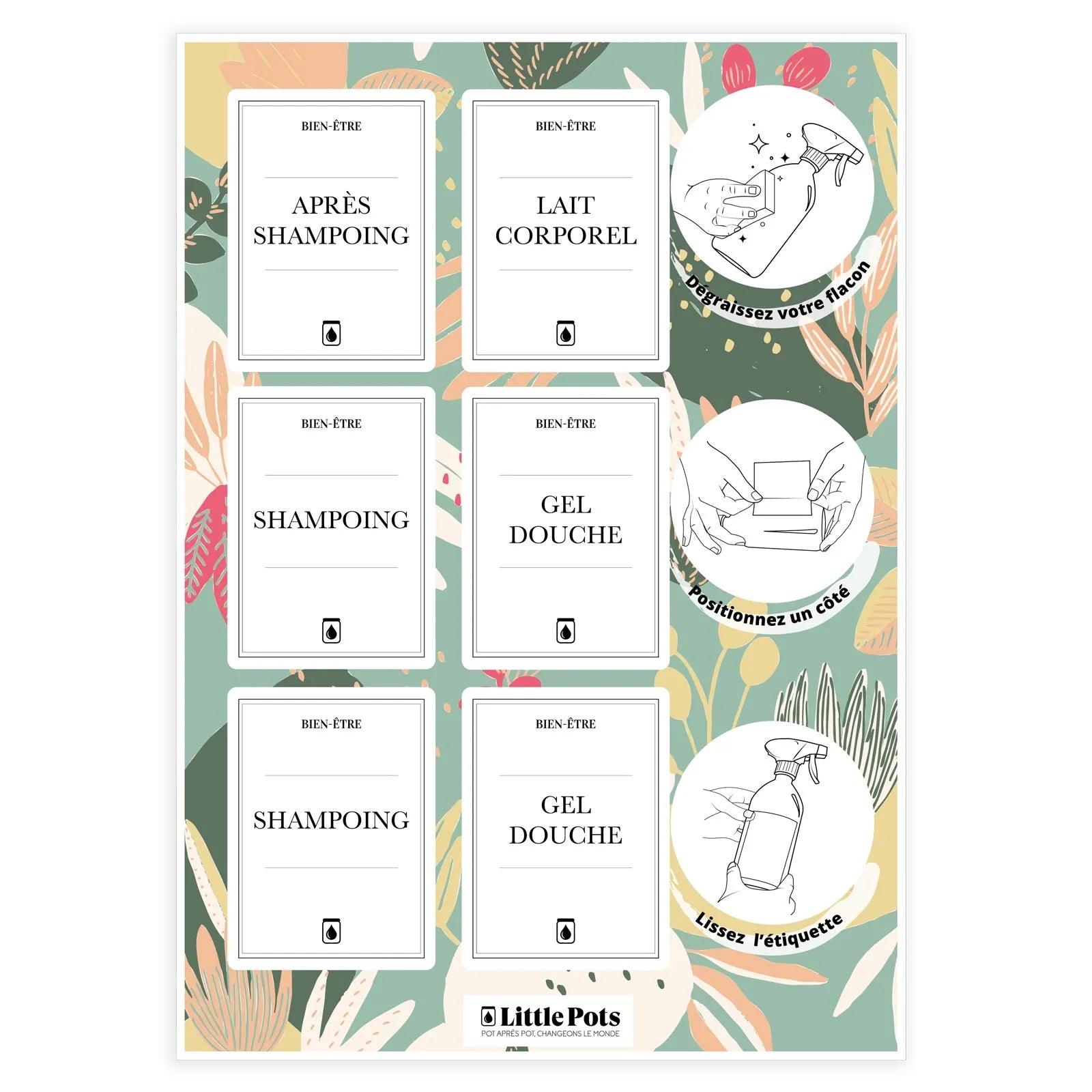 étiquettes waterproof univers bien-être