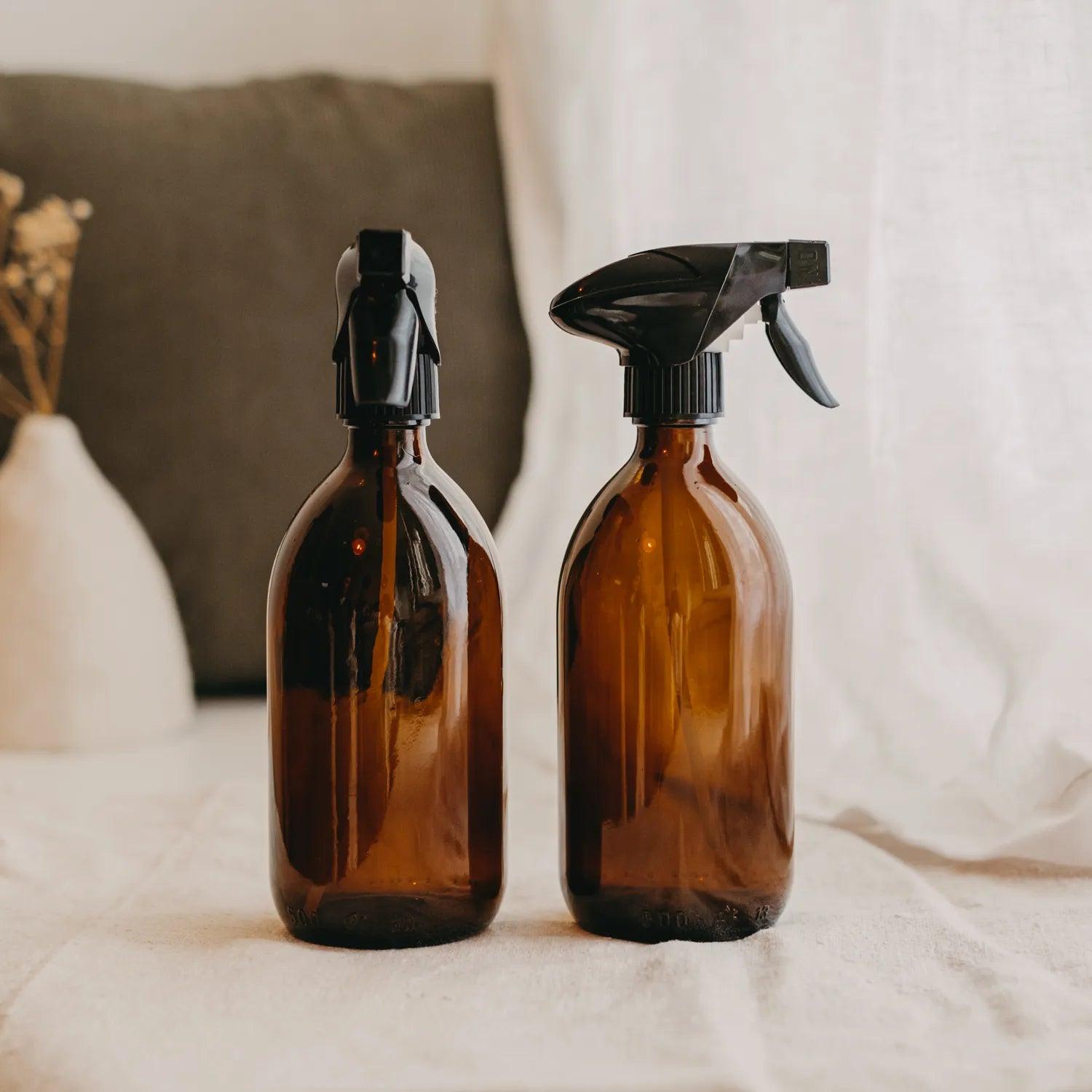 Pack de 2 flacons en verre spray vaporisateur 500 mL