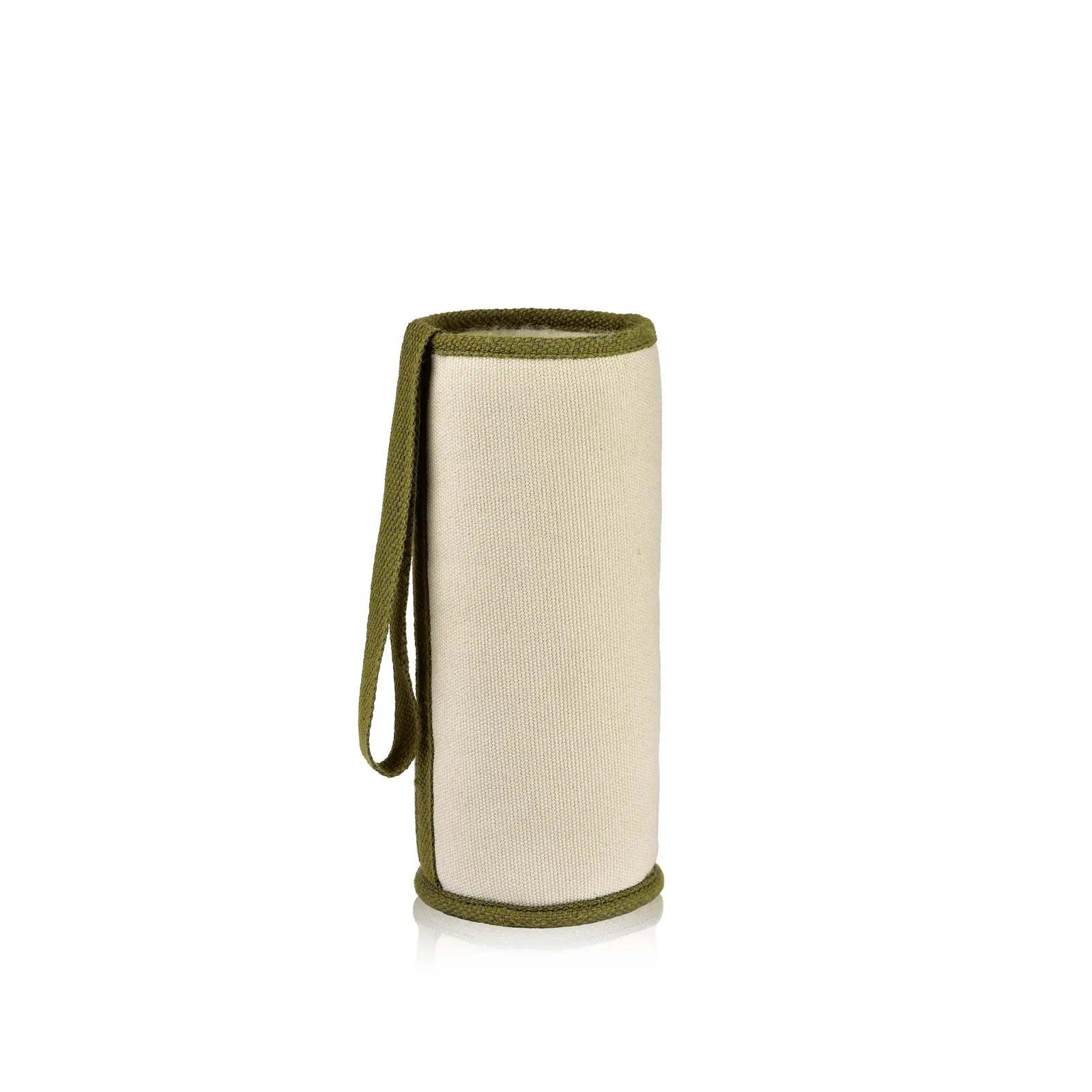 Housse isotherme en coton recyclé pour gourde en verre