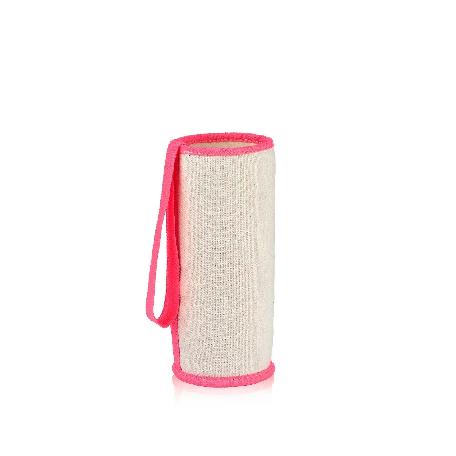 Housse isotherme en coton recyclé pour gourde en verre