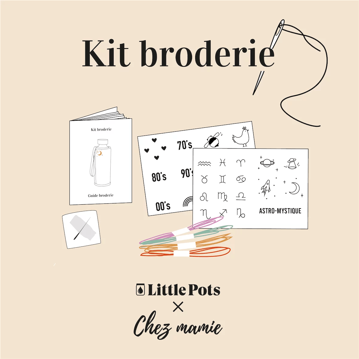 Kit pour broder sa housse de gourde Chopette