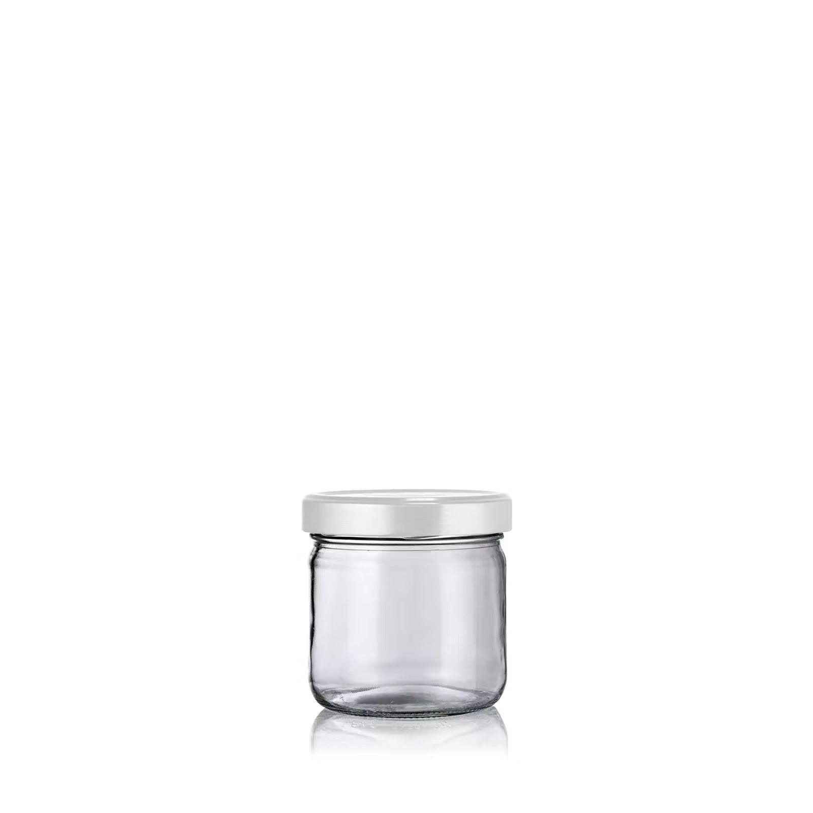Petit bocal en verre 41ml avec couvercle twist-off 43 blanc