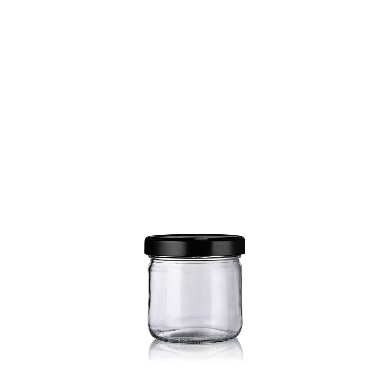 Petit bocal en verre 41ml avec couvercle twist-off 43 noir