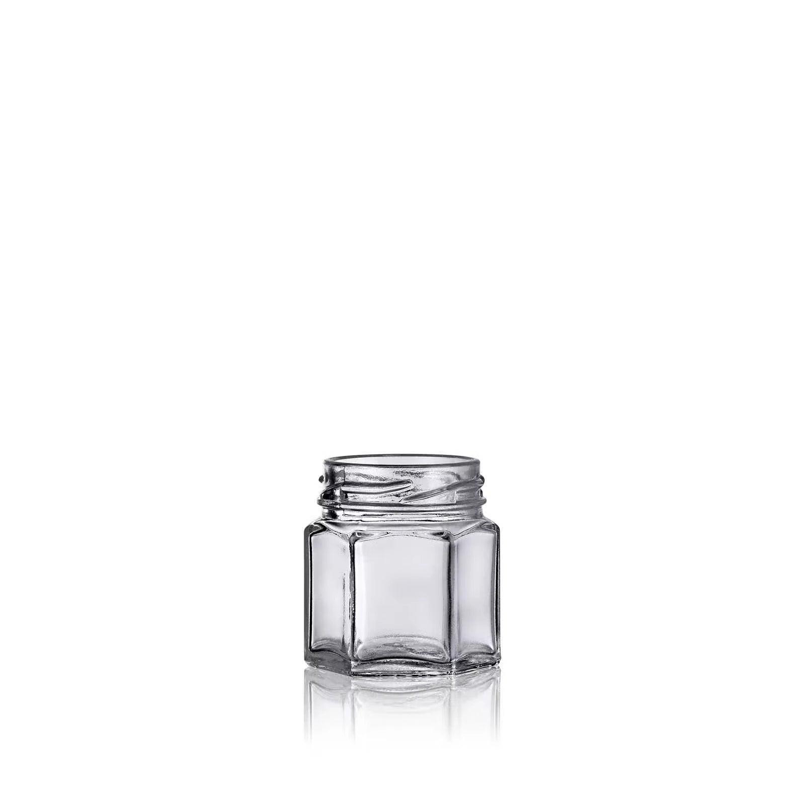 Petit pot en verre à facette pour confiture