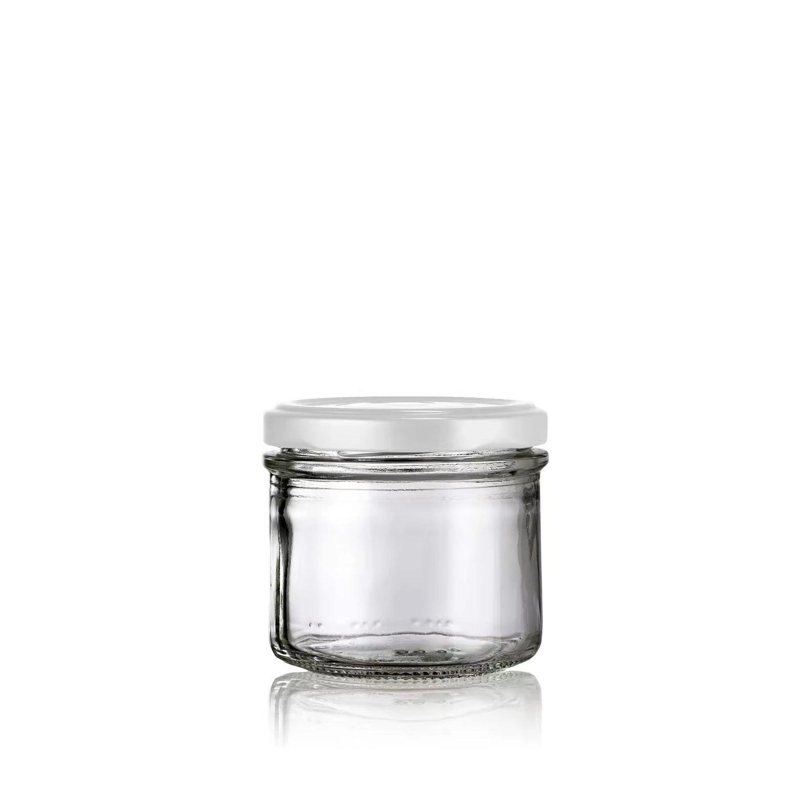 Petit verrine 130 mL avec couvercle twist-off blanc